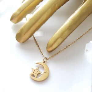 Free People Star & Moon Necklace